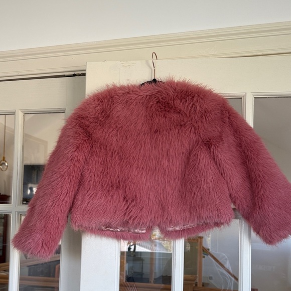Crewcuts Kids Faux Fur Jacket - Rose - Picture 5 of 6